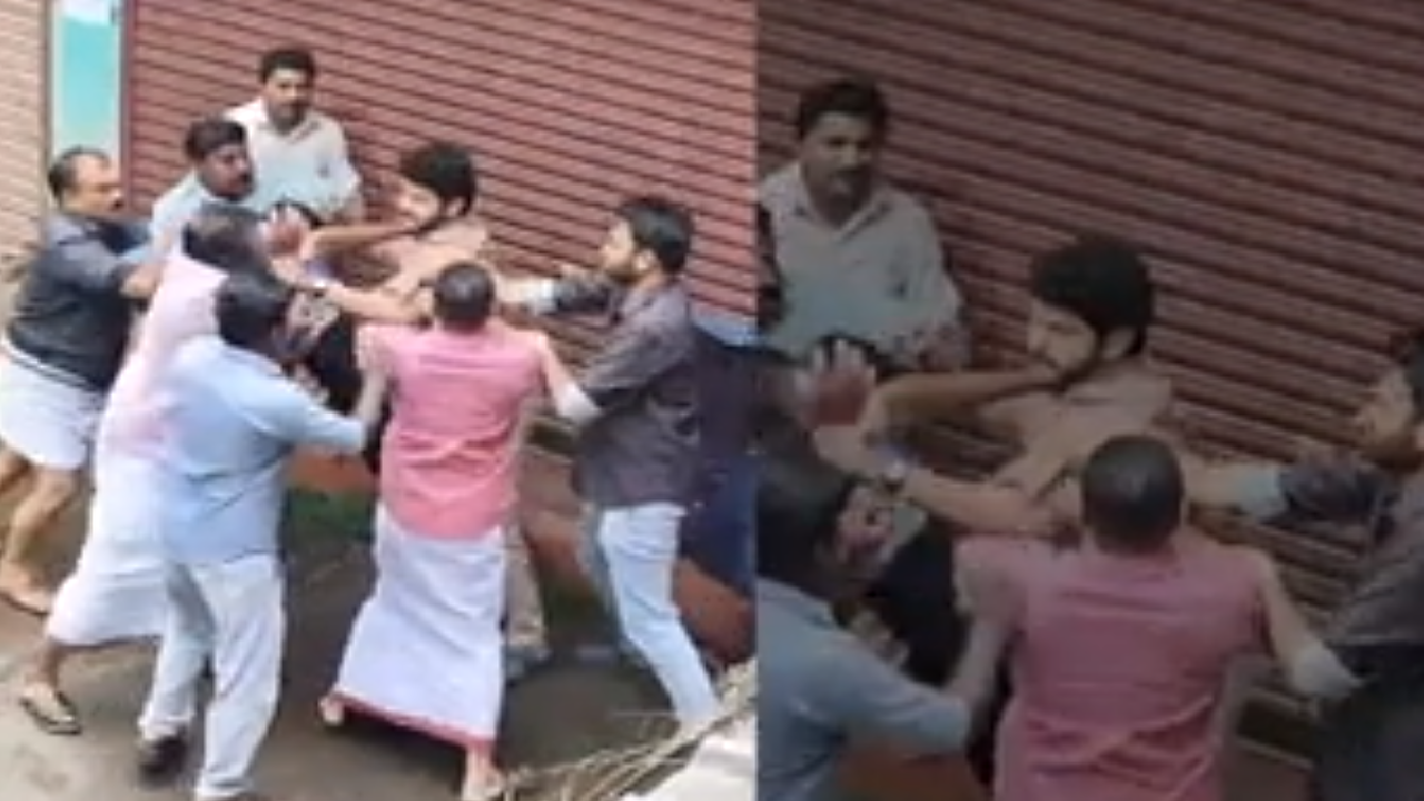 கேரளா அரசு ஊழியரை தாக்கிய போராட்டக் குழுவினர்!