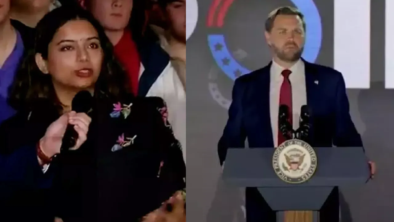 அமெரிக்கா : துணை அதிபர் ஜேடி வான்ஸை கேள்விகளால் துளைத்தெடுத்த இந்திய வம்சாவளி பெண்!