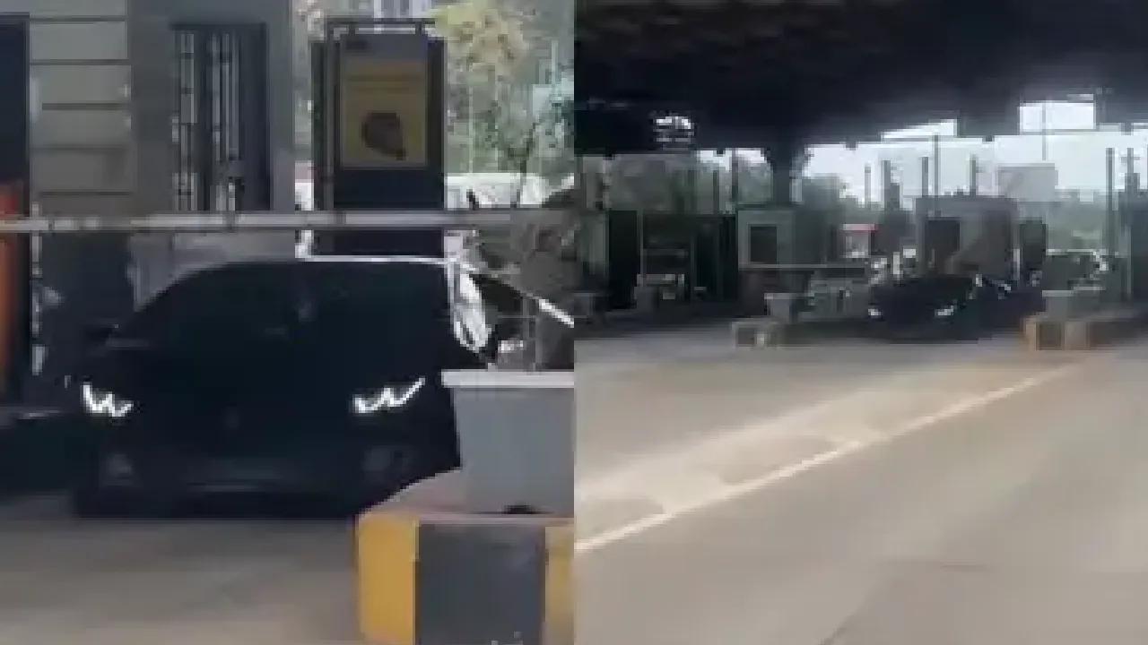 சுங்கச்சாவடியில் கட்டணம் செலுத்தாமல் escape-ஆன Lamborghini கார்!