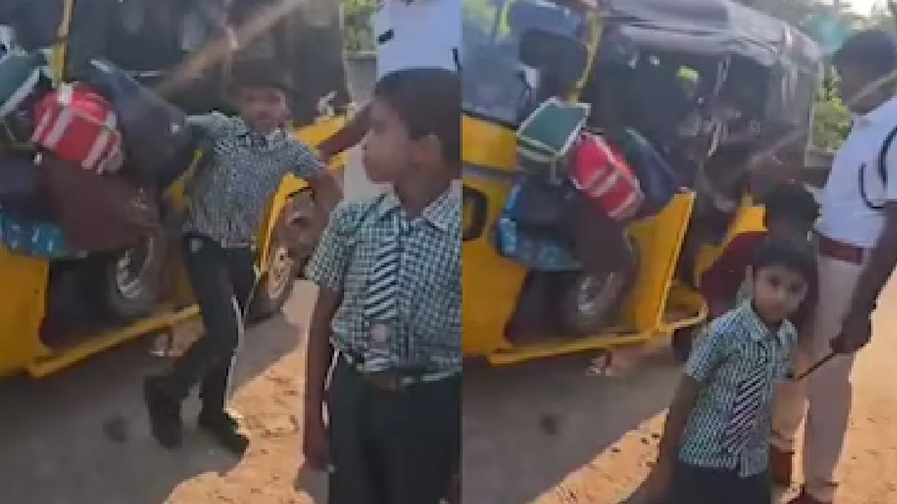தெலங்கானா : ஒரே ஆட்டோவில் 23 பள்ளி குழந்தைகளை ஏற்றிச் சென்ற ஆட்டோ பறிமுதல்!