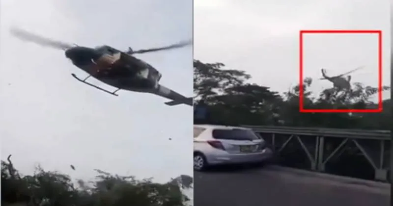 இலங்கையில் வெள்ள மீட்பு பணியில் ஈடுபட்டிருந்த ஹெலிகாப்டர் ஆற்றில் விழுந்து விபத்து – விமானி உயிரிழப்பு!