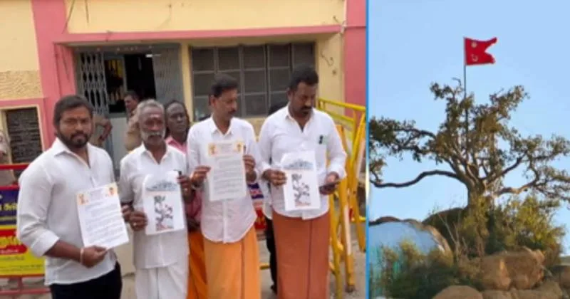 திருப்பரங்குன்றம் கோயிலுக்கு சொந்தமான இடத்தில் உள்ள கல்லத்தி மரத்தில் இஸ்லாமிய கொடியை அகற்ற வேண்டும் – இந்து மக்கள் கட்சி வலியுறுத்தல்!