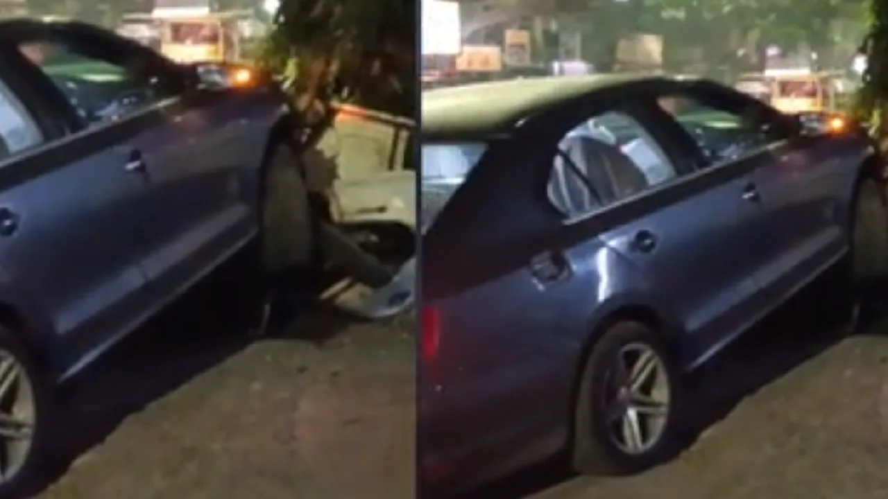 ஆழ்வார்பேட்டையில் குப்பை வண்டி மீது கார் மோதி விபத்து!