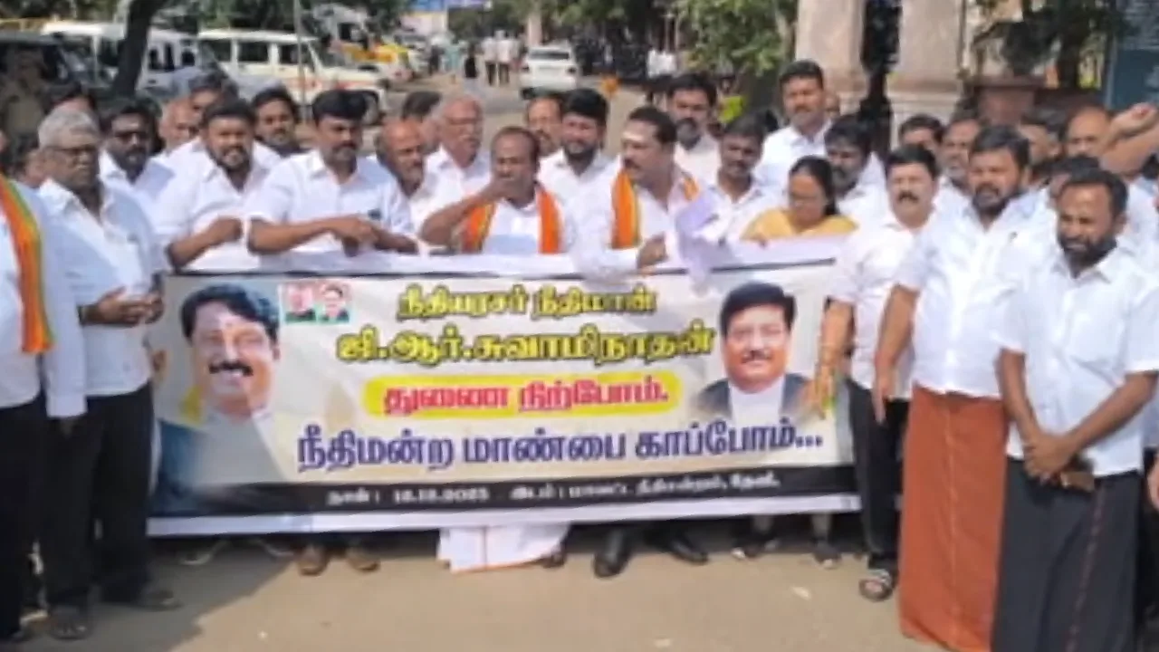 தேனி : திருப்பரங்குன்றம் விவகாரம் – தமிழக அரசை கண்டித்து பாஜக ஆர்ப்பாட்டம்!