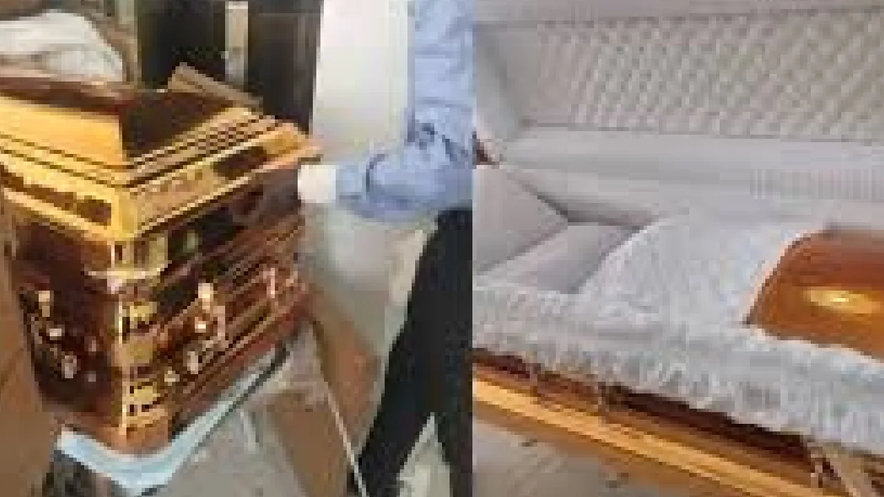 நைஜீரியா : தாயின் உடலை ரூ.15 கோடி மதிப்பிலான தங்க பேழையில் அடக்கம் செய்த மதபோதகர்!