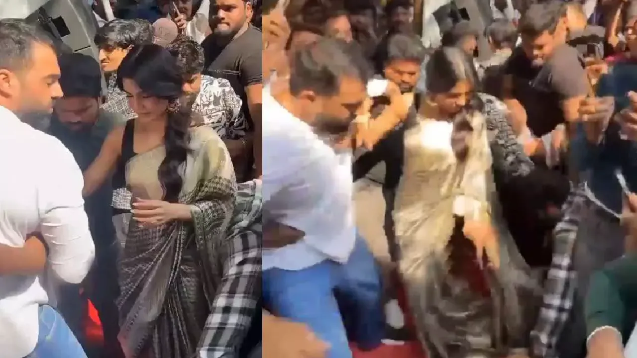 கடை திறப்பு விழாவில் பங்கேற்ற சமந்தாவை சூழ்ந்த ரசிகர்கள்!