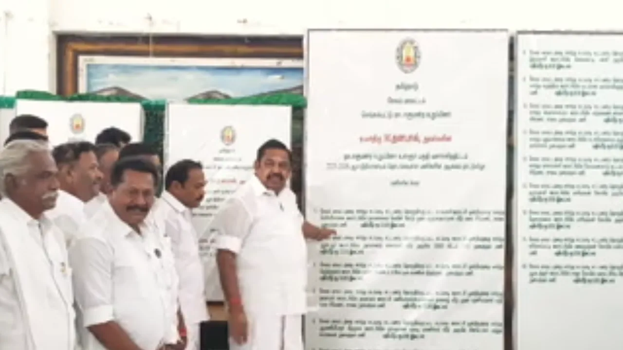 முடிவுற்ற பணிகளை தொடங்கி வைத்தார்  எதிர்க்கட்சி தலைவர் எடப்பாடி பழனிசாமி!