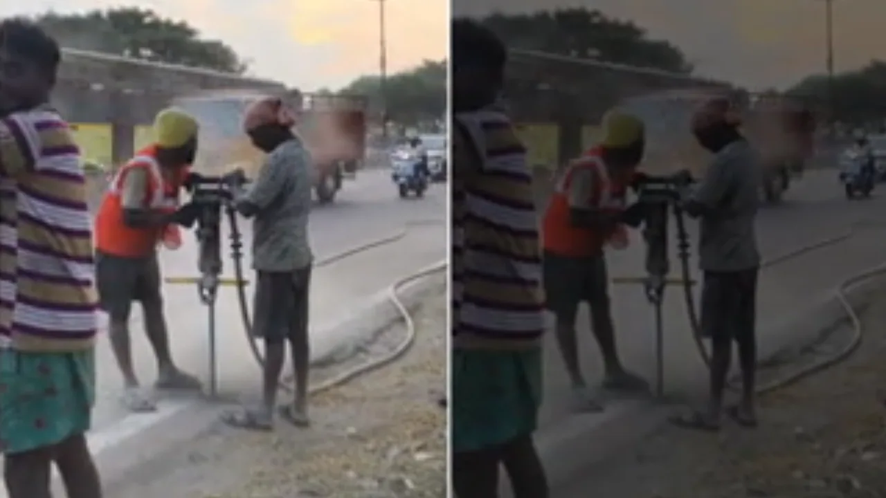 திருப்பூர் : முதலமைச்சர் பங்கேற்கும் நிகழ்ச்சிக்காக சாலைகளை சேதப்படுத்தும் திமுகவினர்!