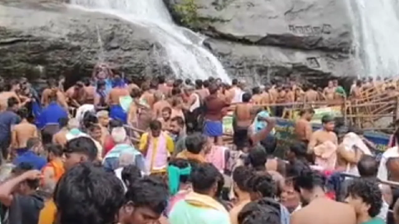 தென்காசி : குற்றாலத்திற்கு படையெடுக்கும் சுற்றுலாப்பயணிகள்!