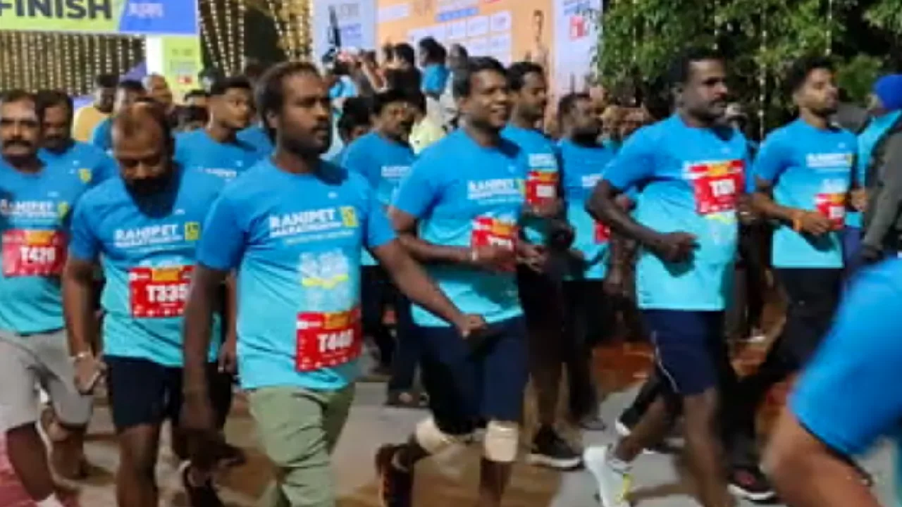 ராணிப்பேட்டை : போதை பழக்கத்திற்கு எதிராக மாரத்தான் போட்டி!