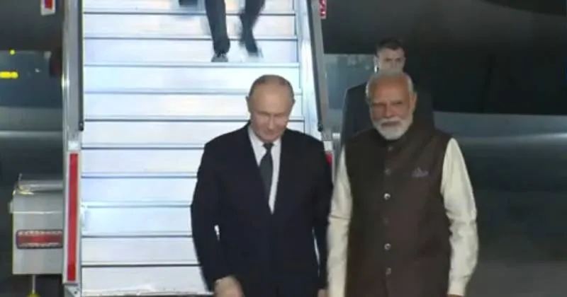 இந்தியா வந்த ரஷ்ய அதிபர் புதின் – விமான நிலையத்திற்கு நேரில் சென்று வரவேற்றார் பிரதமர் மோடி!