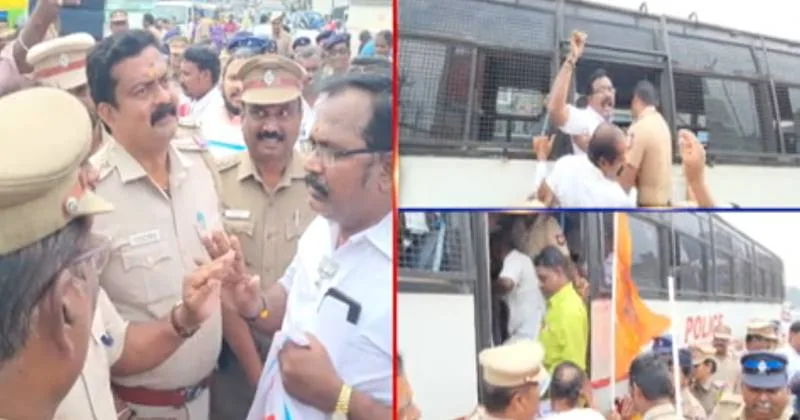 திருப்பரங்குன்றத்தில் தீபம் ஏற்றக்கோரி தமிழகம் முழுவதும் இந்து முன்னணி ஆர்பாட்டம் -கைது!