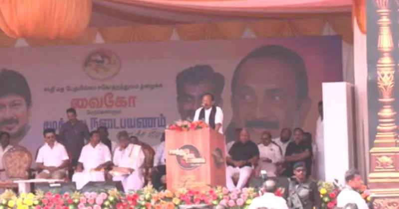 வைகோ நடைபயண தொடக்க விழா – காங்கிரஸ் புறக்கணிப்பு!