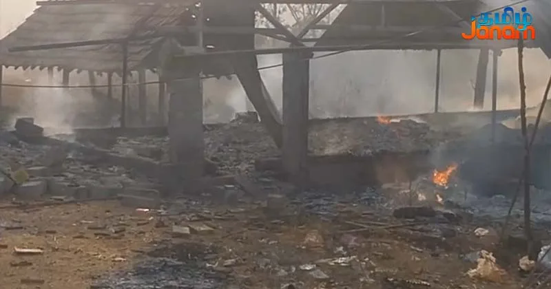 பட்டாசு கிடங்கு வெடித்து சிதறியதில் தொழிலாளி படுகாயம்!