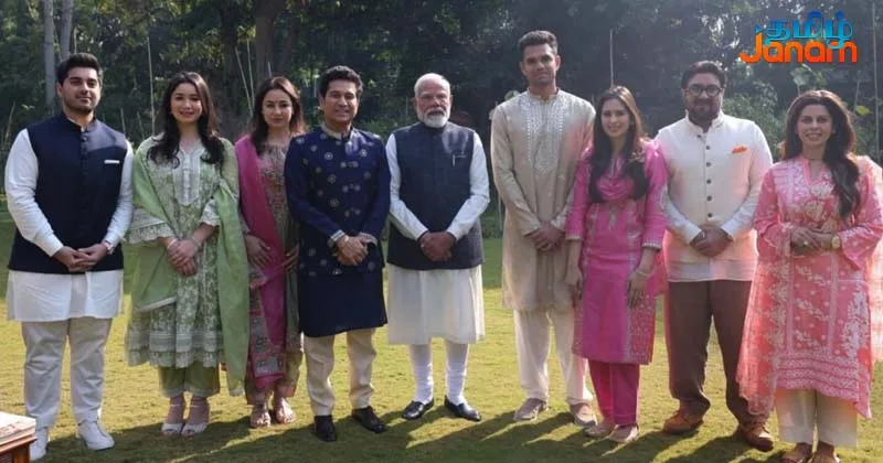 மகனின் திருமணம்: பிரதமரை நேரில் சந்தித்து அழைப்பு விடுத்த சச்சின் டெண்டுல்கர்!