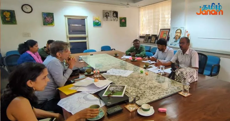 ஆரோவில்லில் தெற்கு ரயில்வேயின் உயர்மட்ட குழுவினர் கூட்டம்!