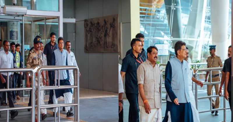 சென்னை வந்த மத்திய அமைச்சர் பியூஷ் கோயலுக்கு உற்சாக வரவேற்பு!