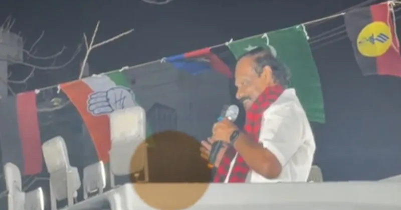 திருச்சி கிழக்கு தொகுதியில் திண்டுக்கல் லியோனி பிரச்சாரம் –  கண்ணாடி பாட்டில் வீசப்பட்டதால் பரபரப்பு!